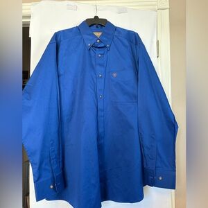 Ariat Men's Solid Twill Classic Fit Long Sleeve Shirt size xl